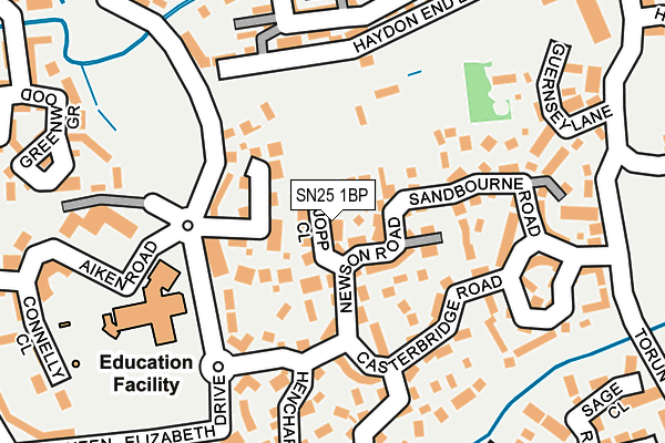 SN25 1BP map - OS OpenMap – Local (Ordnance Survey)