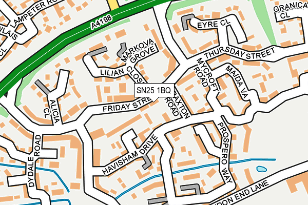 SN25 1BQ map - OS OpenMap – Local (Ordnance Survey)