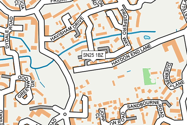 SN25 1BZ map - OS OpenMap – Local (Ordnance Survey)
