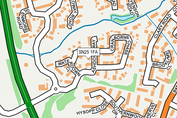 SN25 1FA map - OS OpenMap – Local (Ordnance Survey)