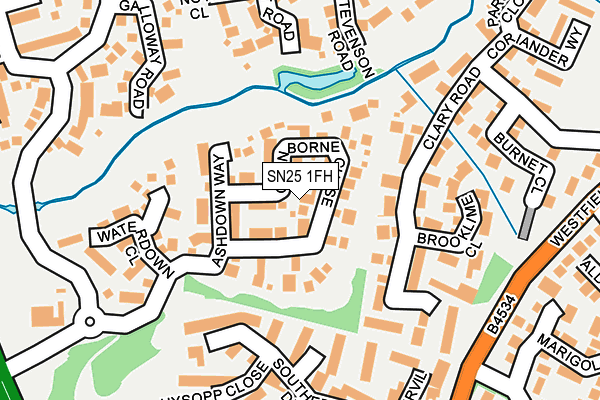 SN25 1FH map - OS OpenMap – Local (Ordnance Survey)