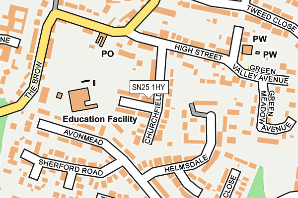 SN25 1HY map - OS OpenMap – Local (Ordnance Survey)