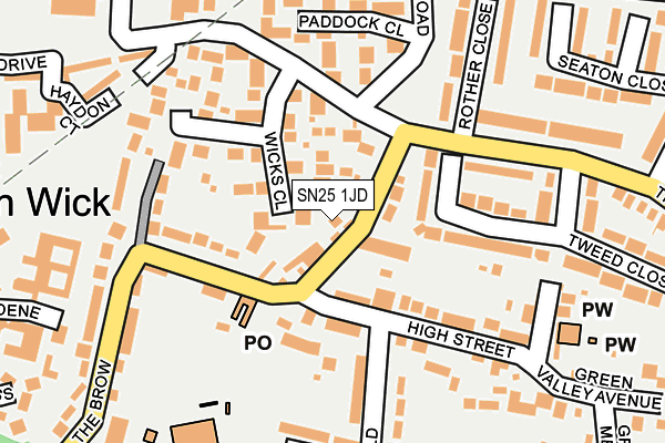 SN25 1JD map - OS OpenMap – Local (Ordnance Survey)