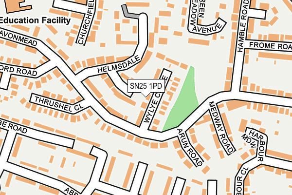 SN25 1PD map - OS OpenMap – Local (Ordnance Survey)