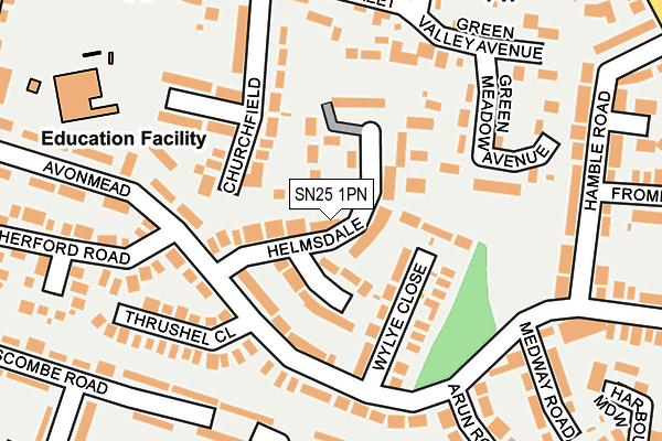 SN25 1PN map - OS OpenMap – Local (Ordnance Survey)