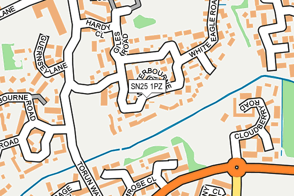 SN25 1PZ map - OS OpenMap – Local (Ordnance Survey)
