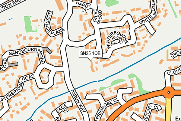 SN25 1QB map - OS OpenMap – Local (Ordnance Survey)