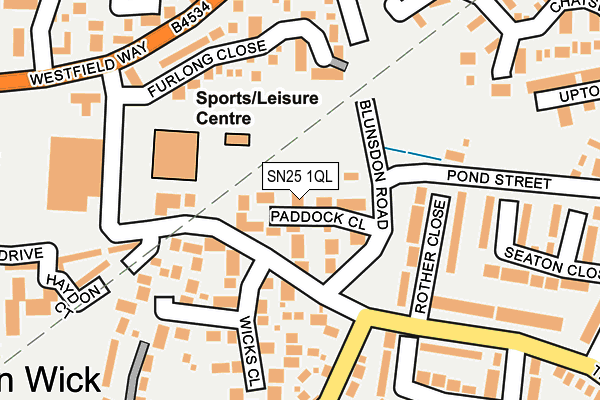 SN25 1QL map - OS OpenMap – Local (Ordnance Survey)