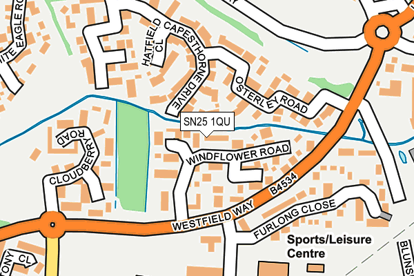 SN25 1QU map - OS OpenMap – Local (Ordnance Survey)