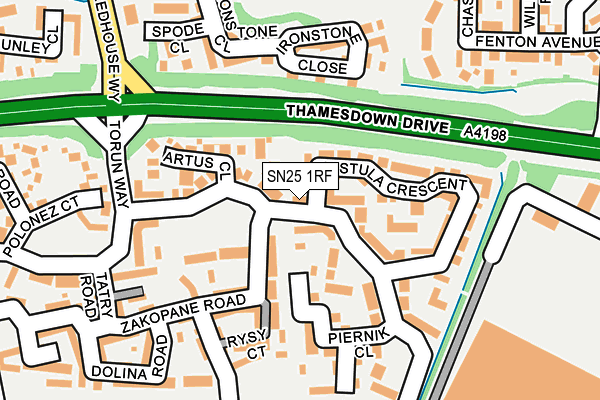 SN25 1RF map - OS OpenMap – Local (Ordnance Survey)