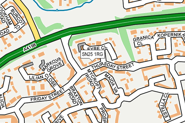 SN25 1RG map - OS OpenMap – Local (Ordnance Survey)