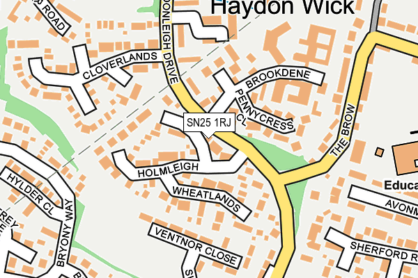 SN25 1RJ map - OS OpenMap – Local (Ordnance Survey)