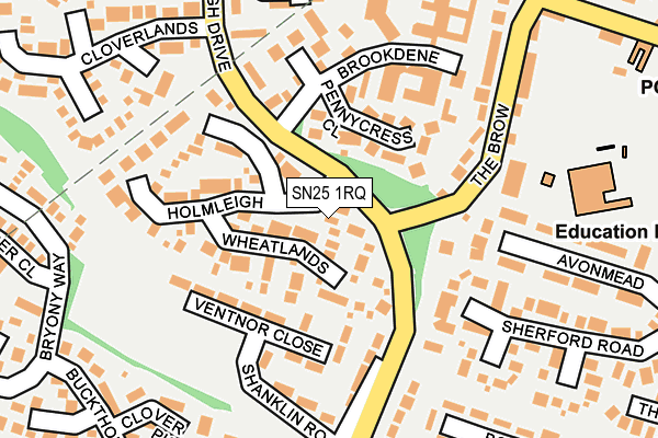 SN25 1RQ map - OS OpenMap – Local (Ordnance Survey)