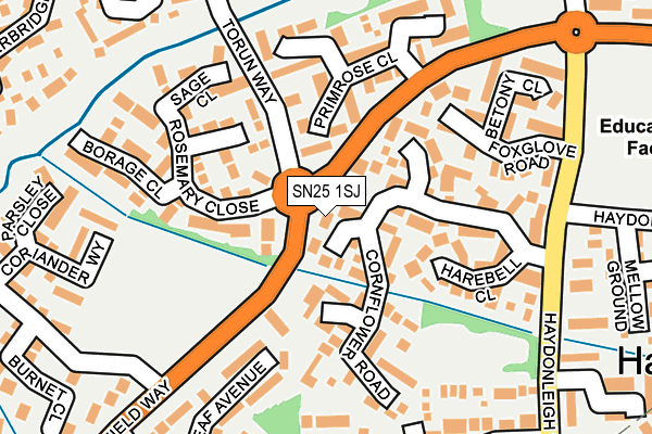 SN25 1SJ map - OS OpenMap – Local (Ordnance Survey)