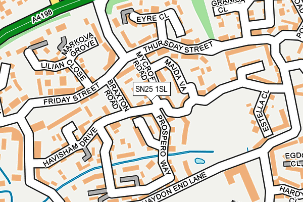 SN25 1SL map - OS OpenMap – Local (Ordnance Survey)