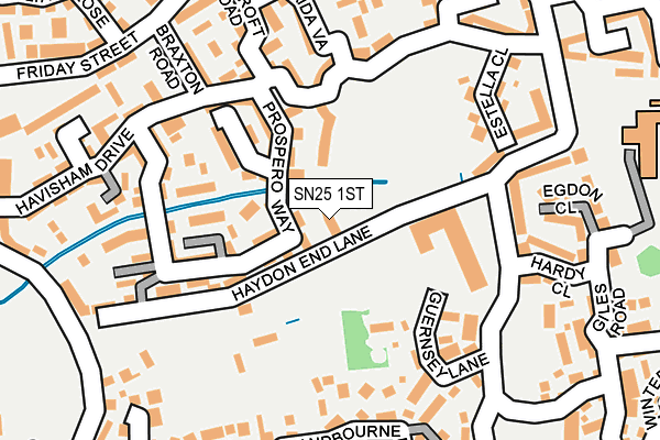 SN25 1ST map - OS OpenMap – Local (Ordnance Survey)