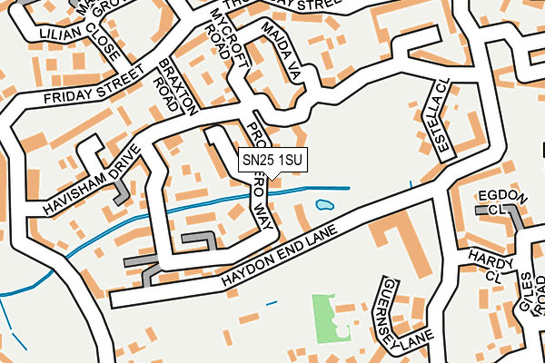 SN25 1SU map - OS OpenMap – Local (Ordnance Survey)