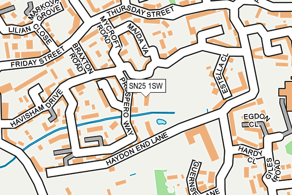 SN25 1SW map - OS OpenMap – Local (Ordnance Survey)