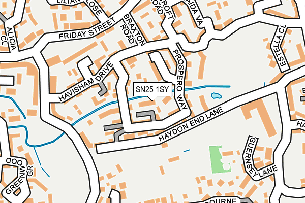 SN25 1SY map - OS OpenMap – Local (Ordnance Survey)