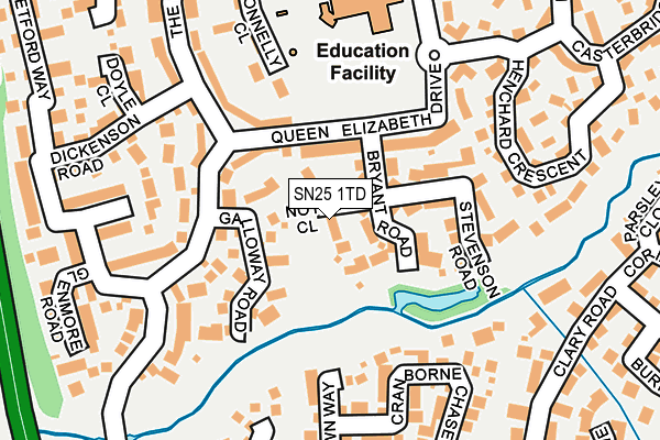 SN25 1TD map - OS OpenMap – Local (Ordnance Survey)