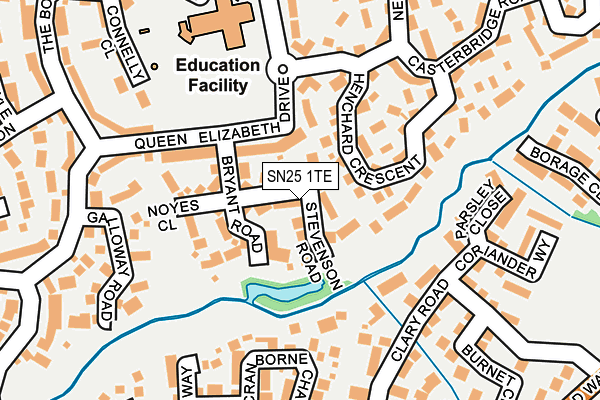 SN25 1TE map - OS OpenMap – Local (Ordnance Survey)