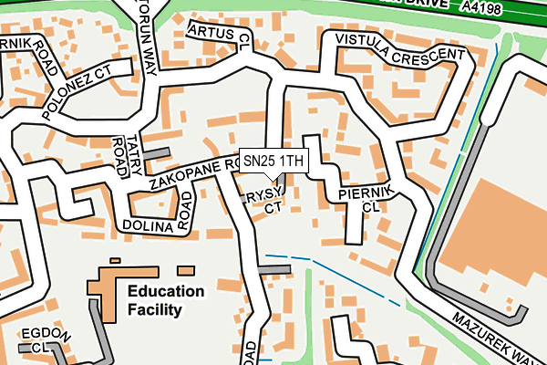 SN25 1TH map - OS OpenMap – Local (Ordnance Survey)