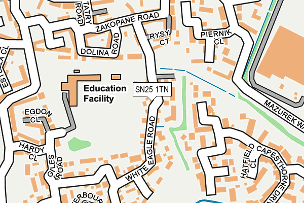 SN25 1TN map - OS OpenMap – Local (Ordnance Survey)