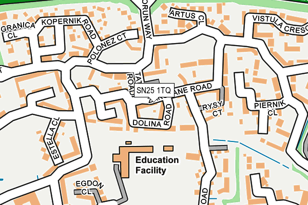 SN25 1TQ map - OS OpenMap – Local (Ordnance Survey)