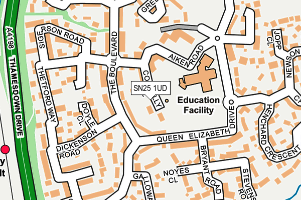 SN25 1UD map - OS OpenMap – Local (Ordnance Survey)
