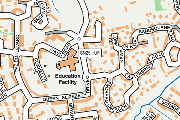 SN25 1UF map - OS OpenMap – Local (Ordnance Survey)