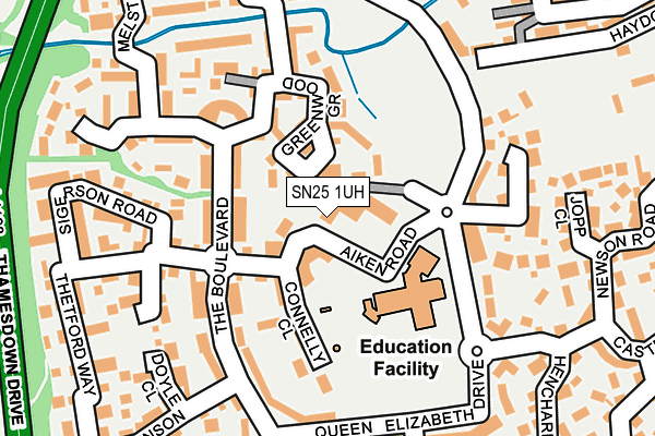 SN25 1UH map - OS OpenMap – Local (Ordnance Survey)
