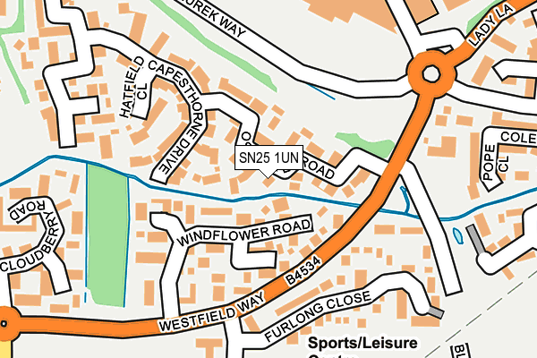 SN25 1UN map - OS OpenMap – Local (Ordnance Survey)