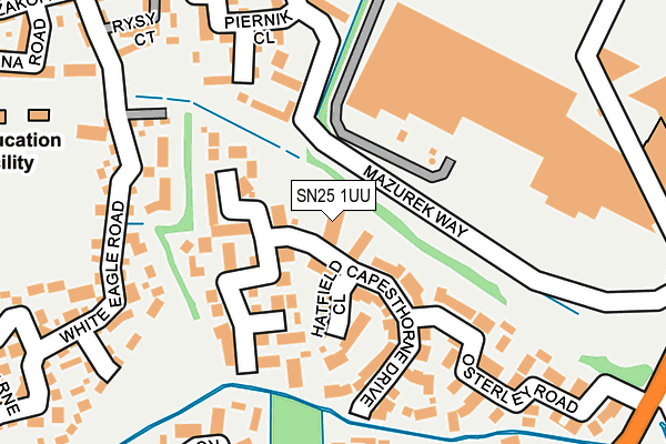 SN25 1UU map - OS OpenMap – Local (Ordnance Survey)