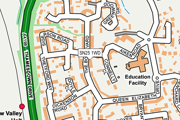 SN25 1WD map - OS OpenMap – Local (Ordnance Survey)