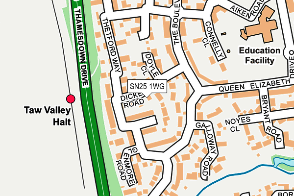 SN25 1WG map - OS OpenMap – Local (Ordnance Survey)