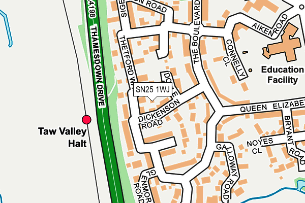 SN25 1WJ map - OS OpenMap – Local (Ordnance Survey)