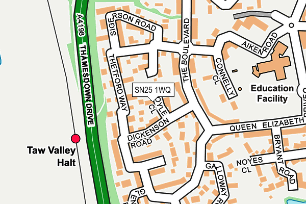 SN25 1WQ map - OS OpenMap – Local (Ordnance Survey)