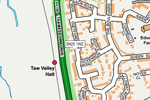 SN25 1WZ map - OS OpenMap – Local (Ordnance Survey)