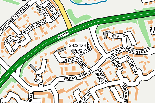 SN25 1XH map - OS OpenMap – Local (Ordnance Survey)