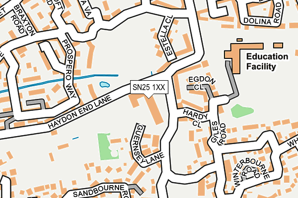 SN25 1XX map - OS OpenMap – Local (Ordnance Survey)