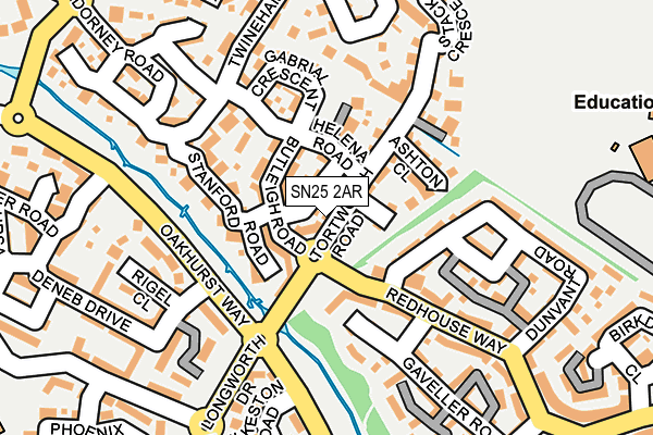 SN25 2AR map - OS OpenMap – Local (Ordnance Survey)