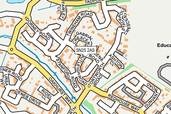 SN25 2AS map - OS OpenMap – Local (Ordnance Survey)