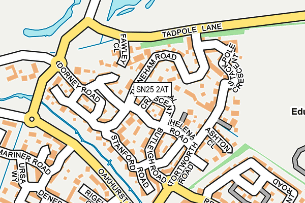 SN25 2AT map - OS OpenMap – Local (Ordnance Survey)