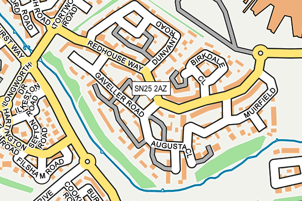 SN25 2AZ map - OS OpenMap – Local (Ordnance Survey)