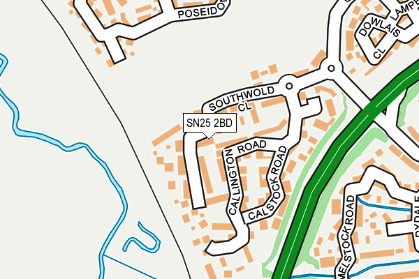 SN25 2BD map - OS OpenMap – Local (Ordnance Survey)
