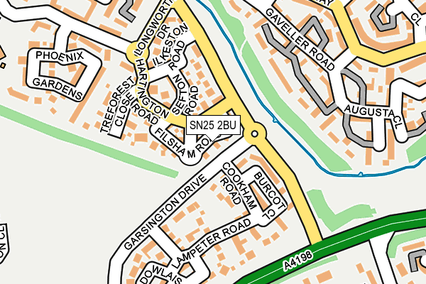 SN25 2BU map - OS OpenMap – Local (Ordnance Survey)