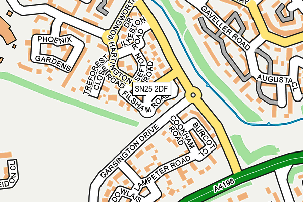SN25 2DF map - OS OpenMap – Local (Ordnance Survey)