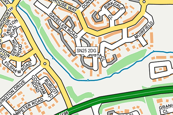 SN25 2DG map - OS OpenMap – Local (Ordnance Survey)