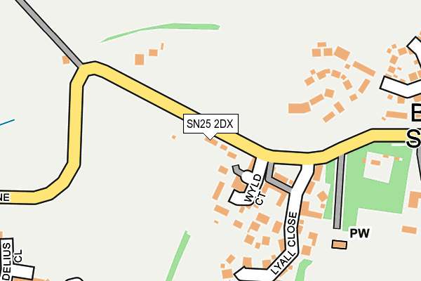 SN25 2DX map - OS OpenMap – Local (Ordnance Survey)
