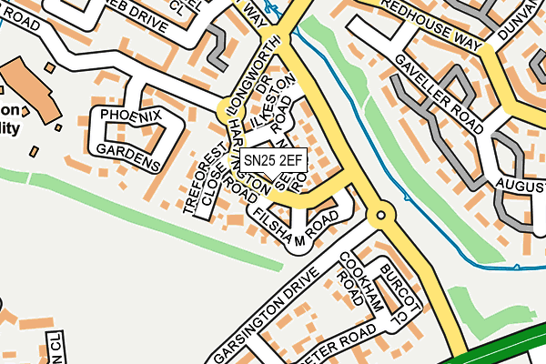 SN25 2EF map - OS OpenMap – Local (Ordnance Survey)